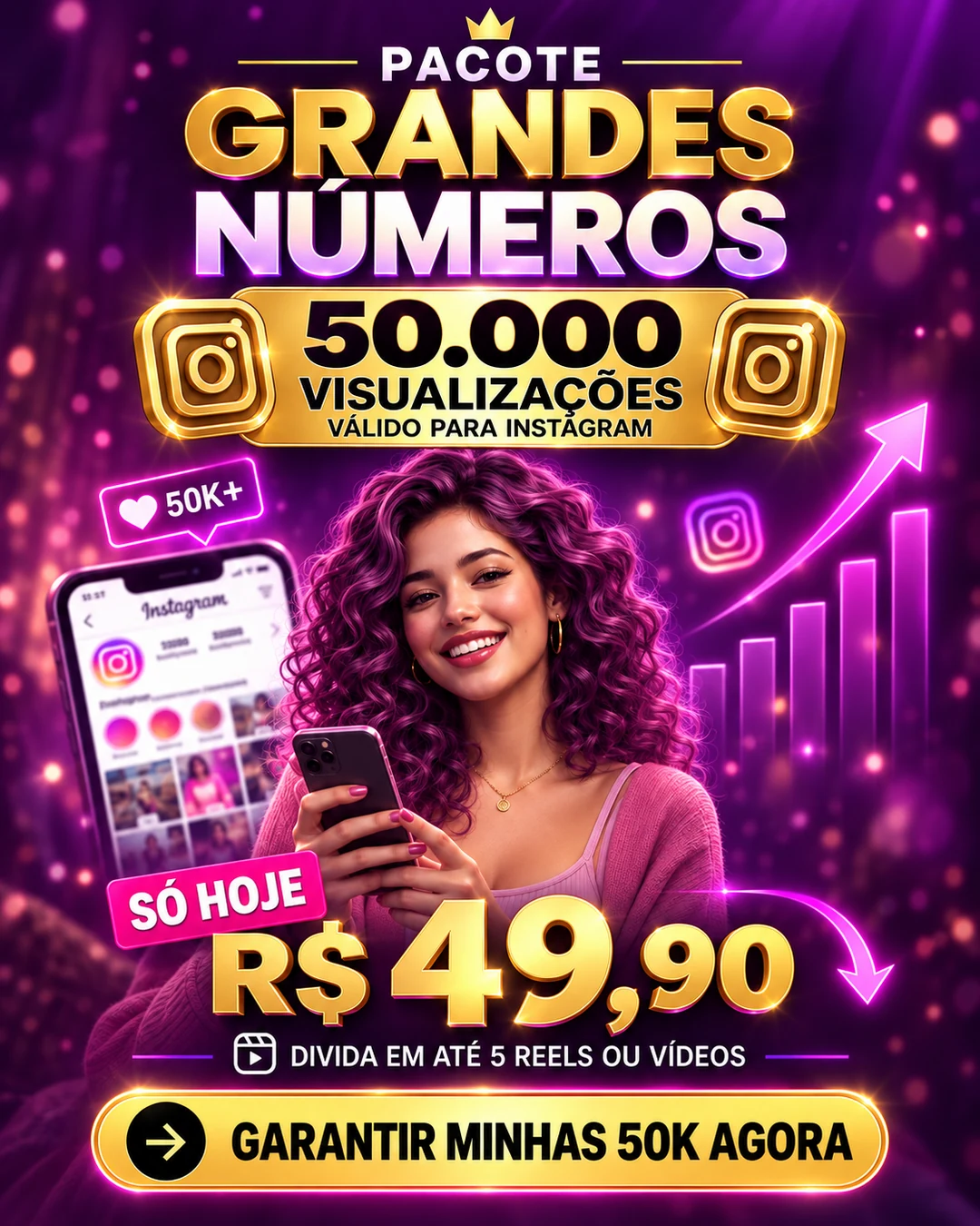 Oferta Grandes Números Visualizações EiViralizeii